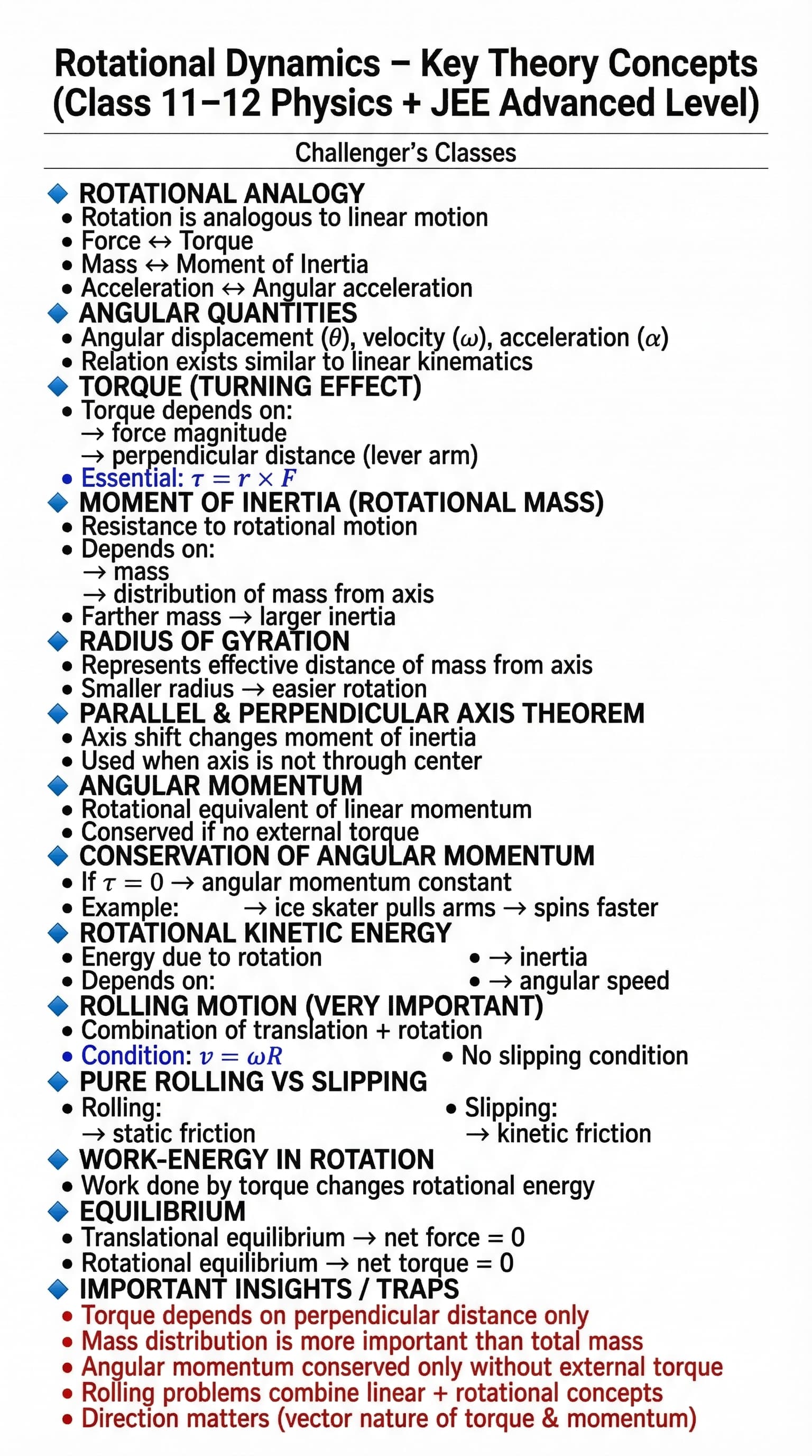 12th Rotational Dynamics